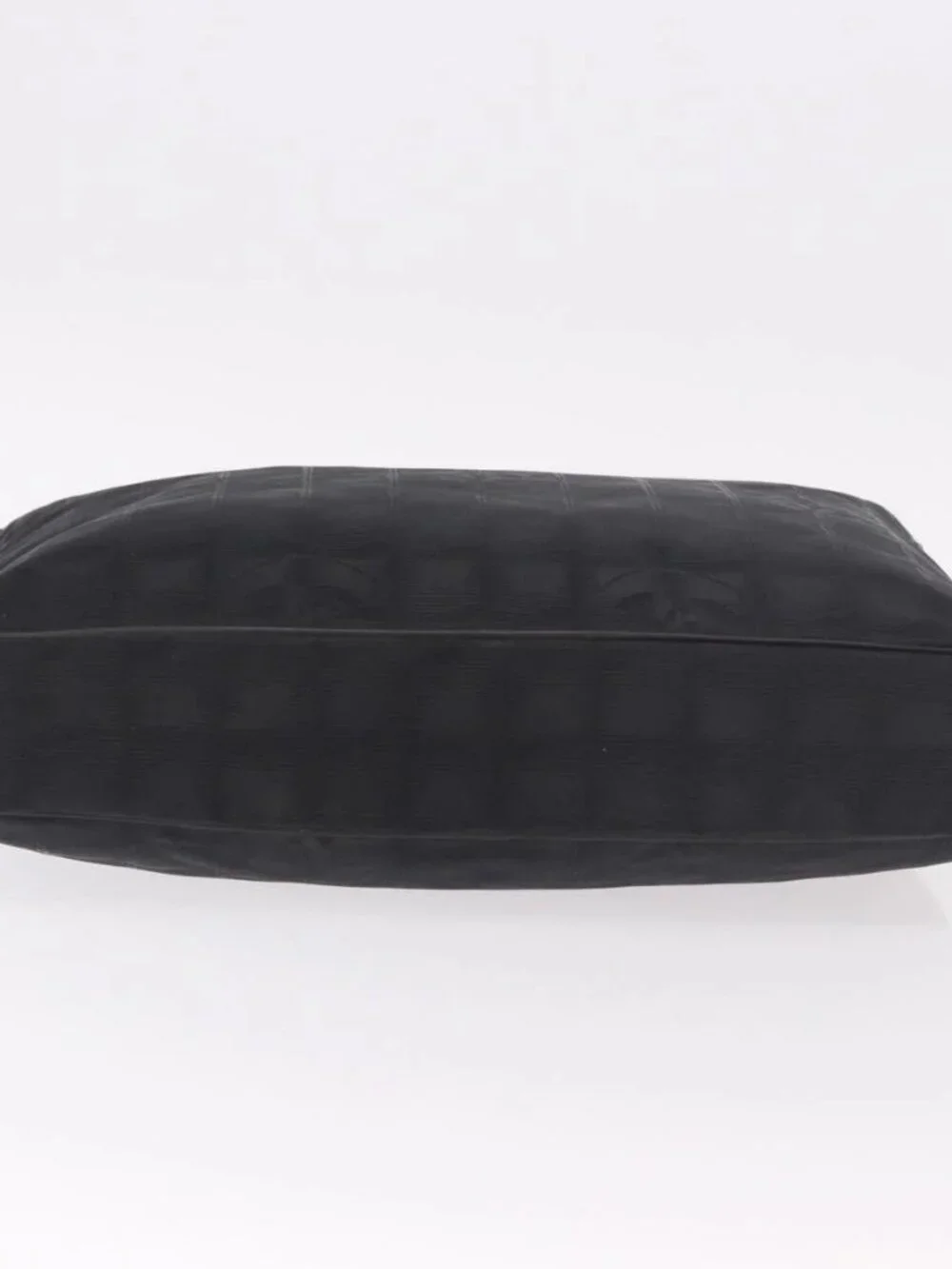 CHANEL New Travel Line Hand Bag Nylon Black CC Auth ka5058